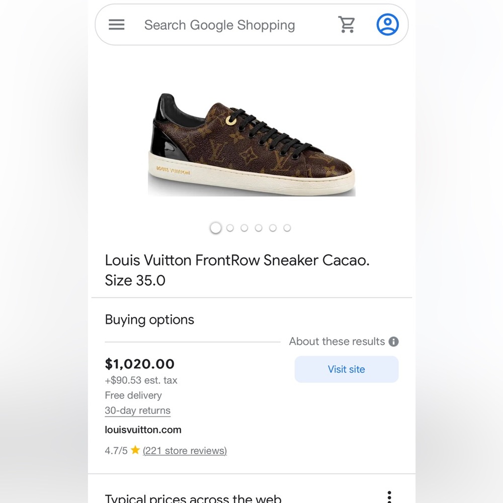 Louis Vuitton frontrow sneaker cacao. Size 40. - Picture 5 of 6